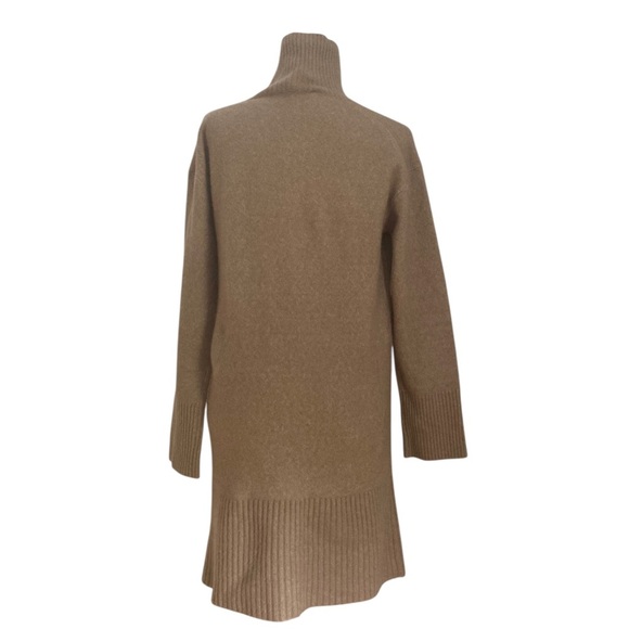 Everlane Wool Yak Mock Neck Sweater Dress New Heathered Light Brown - Picture 9 of 15